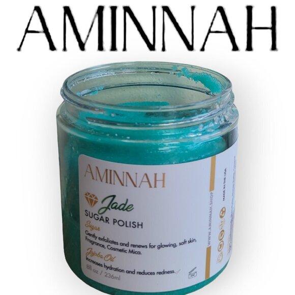 Aminnah Jade Sugar Scrub 8 oz [great for exfoliating that dry winter skin away] - Picture 1 of 3